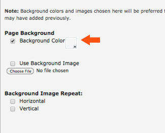 background color > choose color