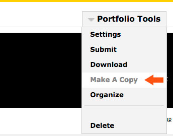 portfolio tools > make a copy