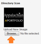 Browse button underneath directory icon