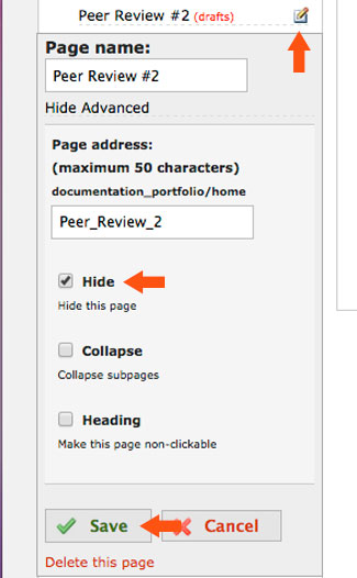 hide sections or pages to only those with advanced permissions